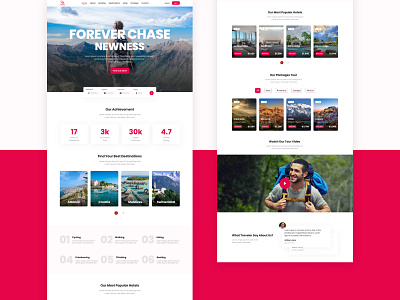 Travel Web App UI/UX Design adventure agency book booking app holiday holidays homepage planning travel travel agency travel website travelling trip ui user experience user interface ux vacation web design website