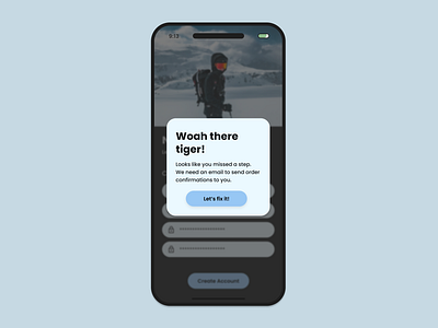 Pop-Up Overlay dailyui graphic design illustrator overlay popup popupoverlay snowboard snowboardapp snowboarding ui uiux uiuxdesigner ux