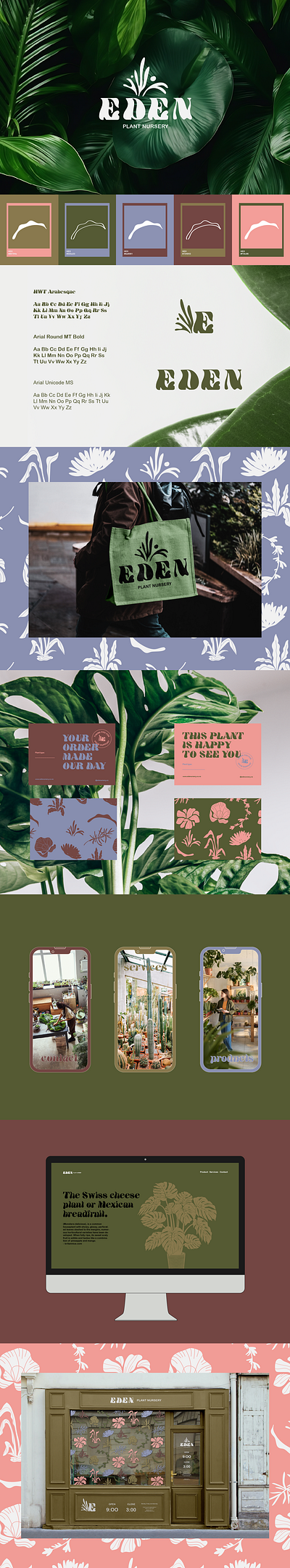 Eden - Plant Nursery brand identity collateral design graphic design plantnursery