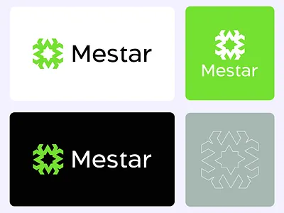 Abstract mark technology logo design 3d brand identity branding business corporate elegant flat geometric graphic design green grid initial.abstract logo logos minimal modern nft tech trends unique