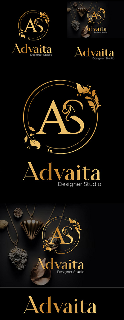 Advaita Designer Studio Logo Design branding creativeprocess dance logo design graphic design illustration logo sophisticated typography exploration ui visualidentity