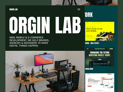 ORGIN LAB - Agency Website agecny design design agency digital agency fashion brand homepage landingpage modern design web design agecny website