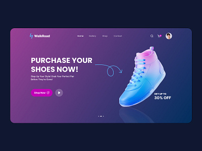 Modern Shoe Website Interface shoes website design tutorial