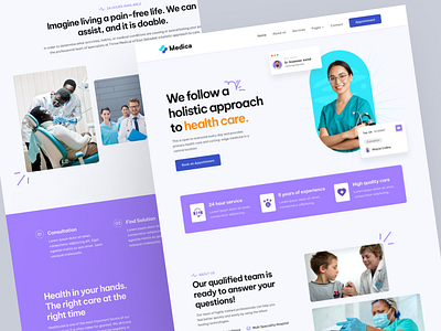 Healthcare Service Website clinic doctor health healthcare services hospital medical medicine uiux web design website