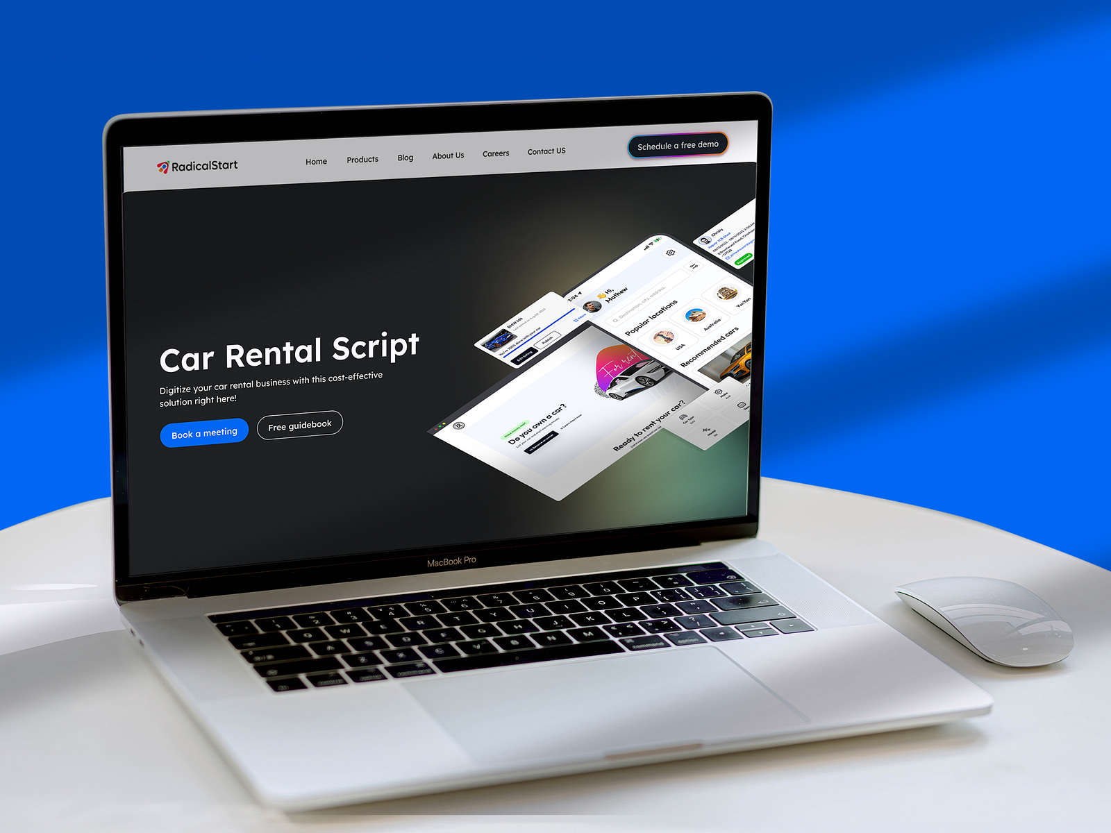 Car Rental Script landing page design by Rajesh on Dribbble