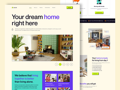 Home Finder Websites architecture home finder house interior design landing page property real estate uiux web design website