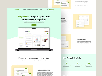 Project Management Website UI UX Design app design landing page product design project management website ui ux web design website design website redesign