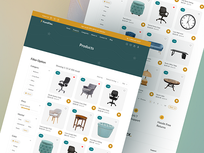 Product Page Furniture Website Design chair e commerce e shop ecommerce furniture website landing page product page sofa website design