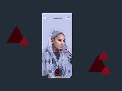 UX UI Design andoid apps design grey music music player phone red ui ux
