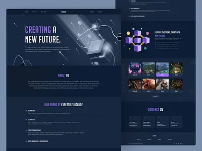Game Studio Landing Page aesthetic animation branding design design studio figma game game design game design studio game studio game ui landing page modern design rebranding redesign saas ui ui design ux website