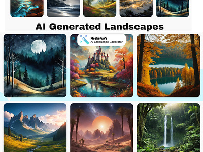 AI Generated Landscapes ai image generator ai landscape artificial intelligence illustration landscape mockofun