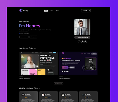 portfolio website UI design creativedesign designtrends modernui responsivedesign ui ux webdesign
