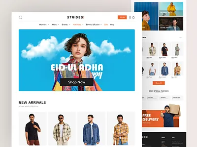 Ecommerce/ E-commerce / E-store / Fashion store design addidas brand cloth design e commerce e store ecommerce estore fashion fashion store gucci ui web design website design