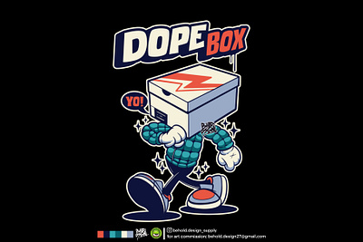 DOPE BOX art artwork cartoon character clothing design illustration logo merch