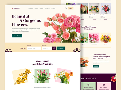 Flower Shop E-Commerce Website ecommerce flower shop flower shop ecommerce flower shop website flowers landing page uiux user interface web design website