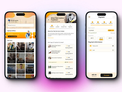 Disrupting Cleaning Services with UrbanMop's User-Centric App app appdesign cleaningapp figma ui