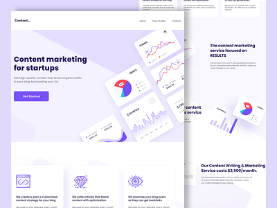 Content Marketing website Landing Page advertising content marketing content marketing agency content writing digital landing page marketing uiux web design website