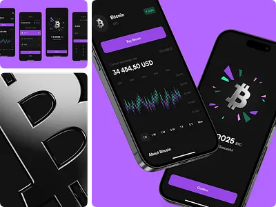Crypto Wallet iOS App Concept 3d app application blender crypto crypto wallet dailyui design figma ios mobile mobile app ui ui challenge ux web web3 webdesign