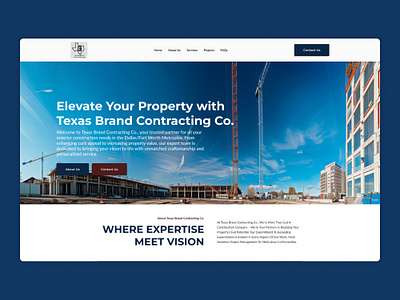 Building Dreams: Sleek and Modern Construction Website UI Design constructiondesign contractorwebsite designcommunity designexcellence dfwconstruction exasbrandcontracting landing page projectshowcase ui design uiinspiration ux design uxu webdesign