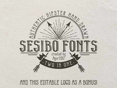 Sesibo Fonts digital font fancy font hand painted handwriting logo font script typeface