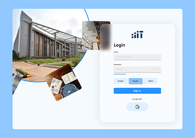 Smart college Login portal ui ux web design