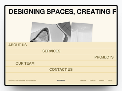 Buildspace Website - Footer Design architecture branding design footer graphic design landing page real estate ui web design website