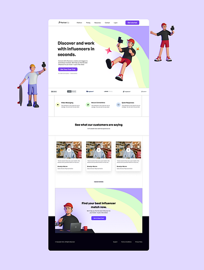 Influencer Partnerup Webdesign ui ux webdesign