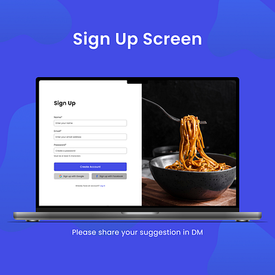 Sign Up Page UI UX Design dailyui design figma signup ui uiux uiux design uiux designer