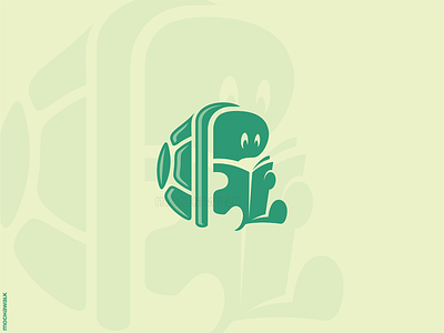 Slow Reader Logo animal cute design illustration logo logodesign logomark mascot playful read reader reading reptile turtle