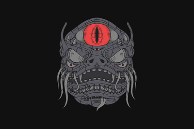 Living stone artwork black design digital art drawing eye for sale illustration monster photoshop red eye rock stone t shirt t shirt design