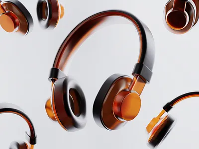 Headset 3d b3d blender design glass graphic design headset illustration minimal render