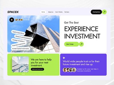 SPACEK - Investment Company Website animation design finance website graphic design investment app investment website motion graphics ui ui design website