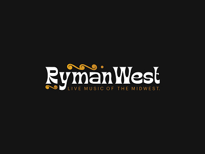 Ryman West Wordmark creative logo minimalist logo music retro vintage