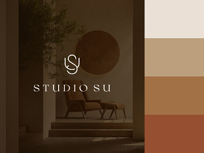 Logo Design for Studio SU artwork brand branding color scheme design graphic design interior design logo logodesign monogram studio vector