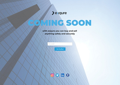 Exquire Coming Soon page dailyui figma graphic design ui