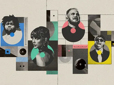 Billboard: Long Live the Album album art artwork collage cover art digital art editorial grid illustration magazine music record taylor swift vinyl