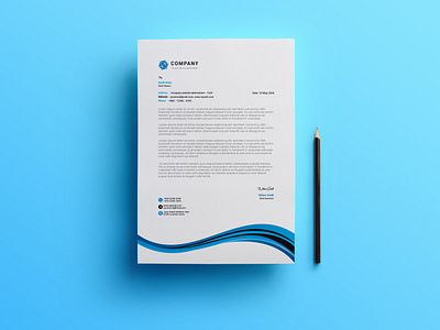 Letterhead Template a4 brand identity branding business clean company corporate creative easy editable elegent leaflet letterhead marketing pad pdf print ready simple stationary teamplate