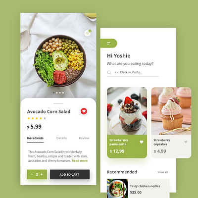 Mobile App Design Concept for Food Recipe adobe xd mobile app ui ui design