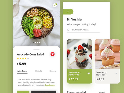 Mobile App Design Concept for Food Recipe adobe xd mobile app ui ui design