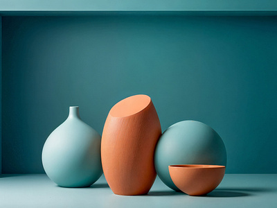 Ceramic vases abstarct graphic design illustartion ui vase