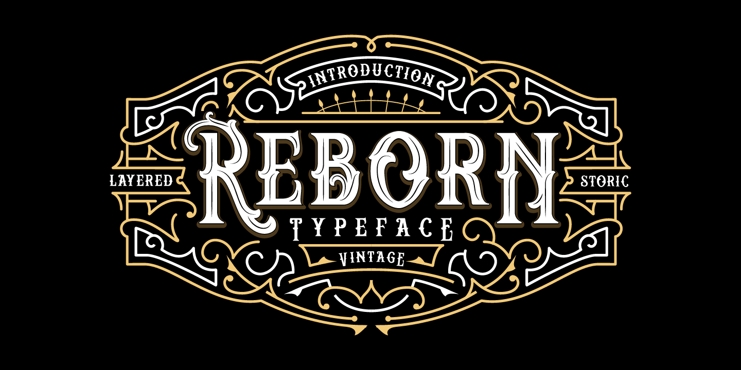 Reborn Typeface | Layered Vintage Font by Panji Nugraha on Dribbble