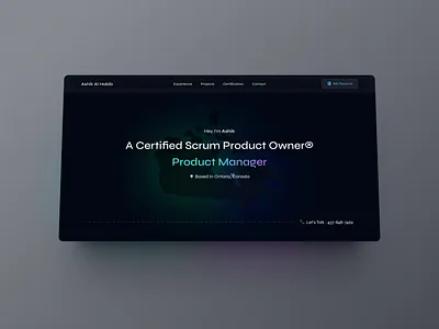 Portfolio Website Design for Product Manager figma landing page one page website pm portfolio product design product manager ui ux web design website design