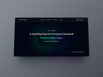 Portfolio Website Design for Product Manager figma landing page one page website pm portfolio product design product manager ui ux web design website design