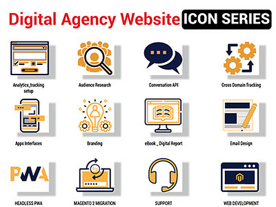 Digital Agency Website Icon branding graphic design icon design logo shahadat hossen shahadatgfx ui uiux icon ux website icon design