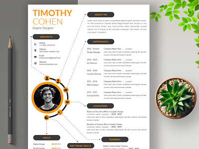 2 Pages Resume With Cover Letter 1 page cv curriculum vitae cv cv design cv template graphic design professional cv professional resume professional summary resume resume design resume template summary