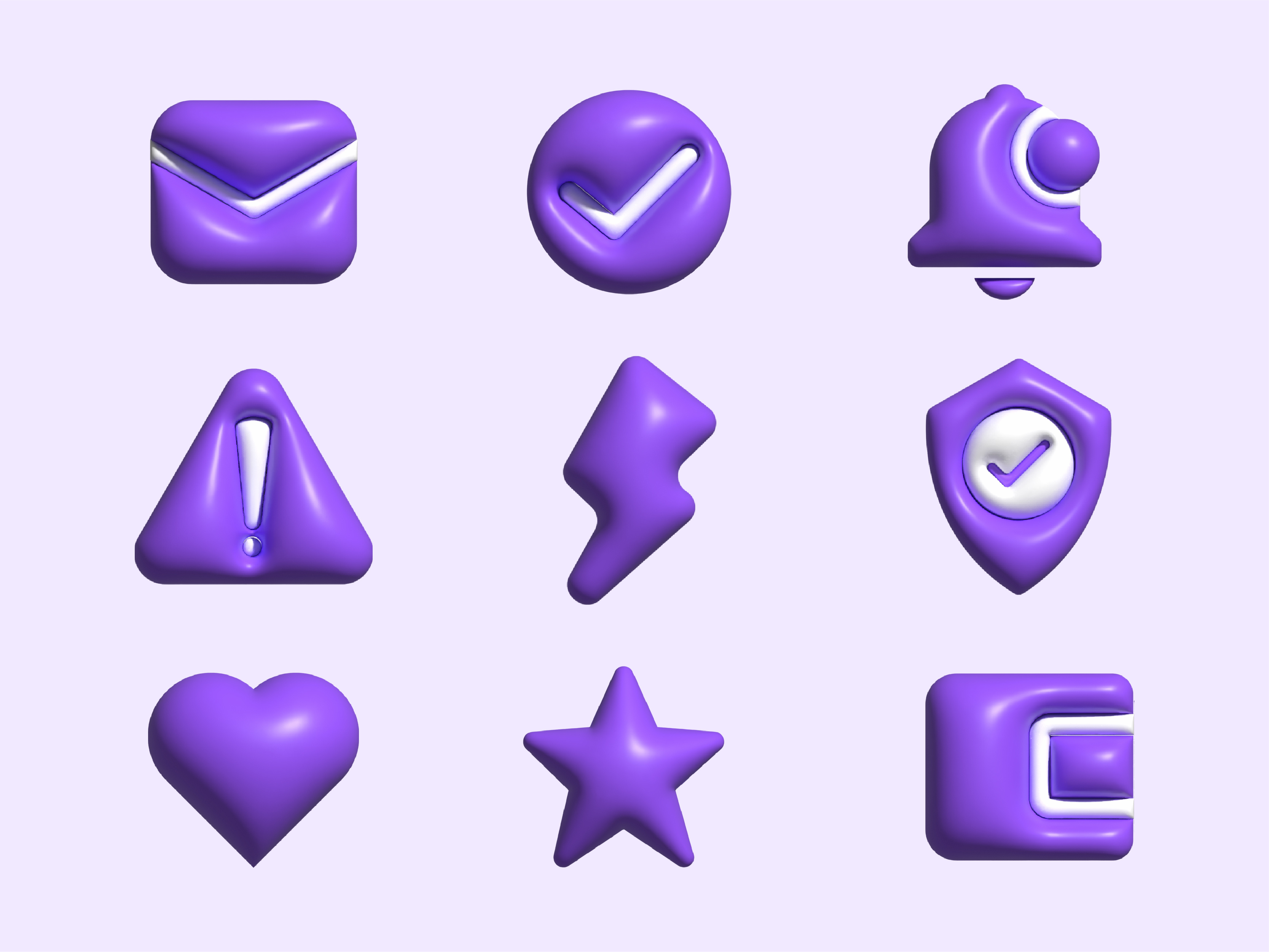 3D ballon-like Icons 3d 3d icons fintech icons icon illustrator iconography illustration saas ui