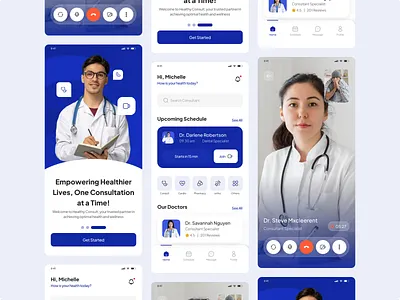 Mantri - Doctor Consultancy Mobile App app app design consultation design doctor doctors health healthcare app medical app medical interface minimal mvp product design schedule ui ui design ux video call