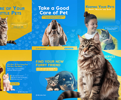 Social Media - Pet Shop advertising banner branding cat design design social dog graphic design illustration logo pet ui web banner