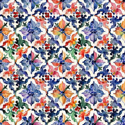 Watercolor pattern czech republic
