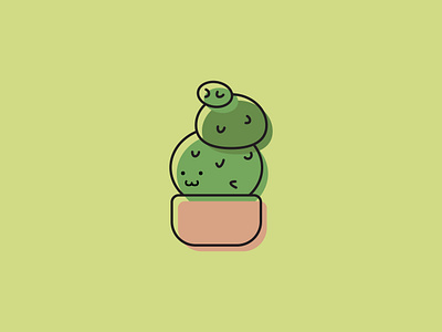 Cactus. cacti cactus character design face graphic design greeting cards illustrated illustration minimal simple succulents vector
